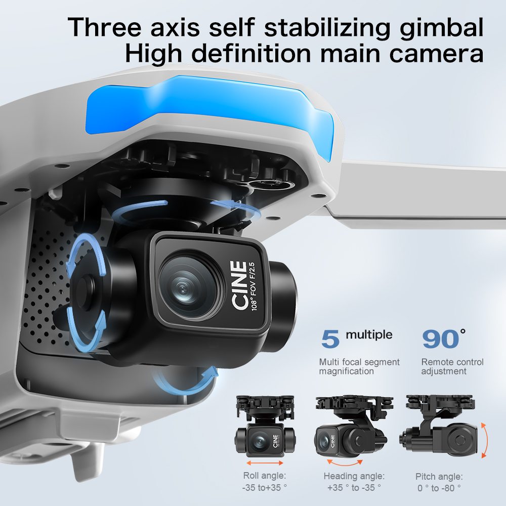 S-X1 MAX GPSドローン、3軸ジンバル搭載、8K/4 - Drone Gimbal 3 Axis のレビューと価格