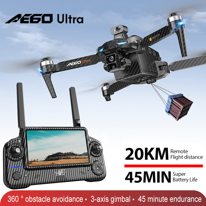 AE60 GPSドローン プロフェッショナル 8Kカメラ 3 - Drone Gimbal 3 Axis のレビューと価格