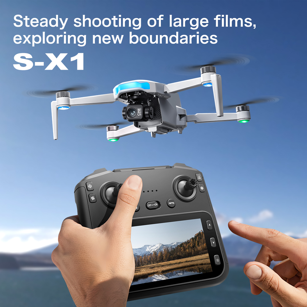 オリジナルS-X1 GPSドローン 8KHDプロフェッショナ - Drone Gimbal 3 Axis のレビューと価格